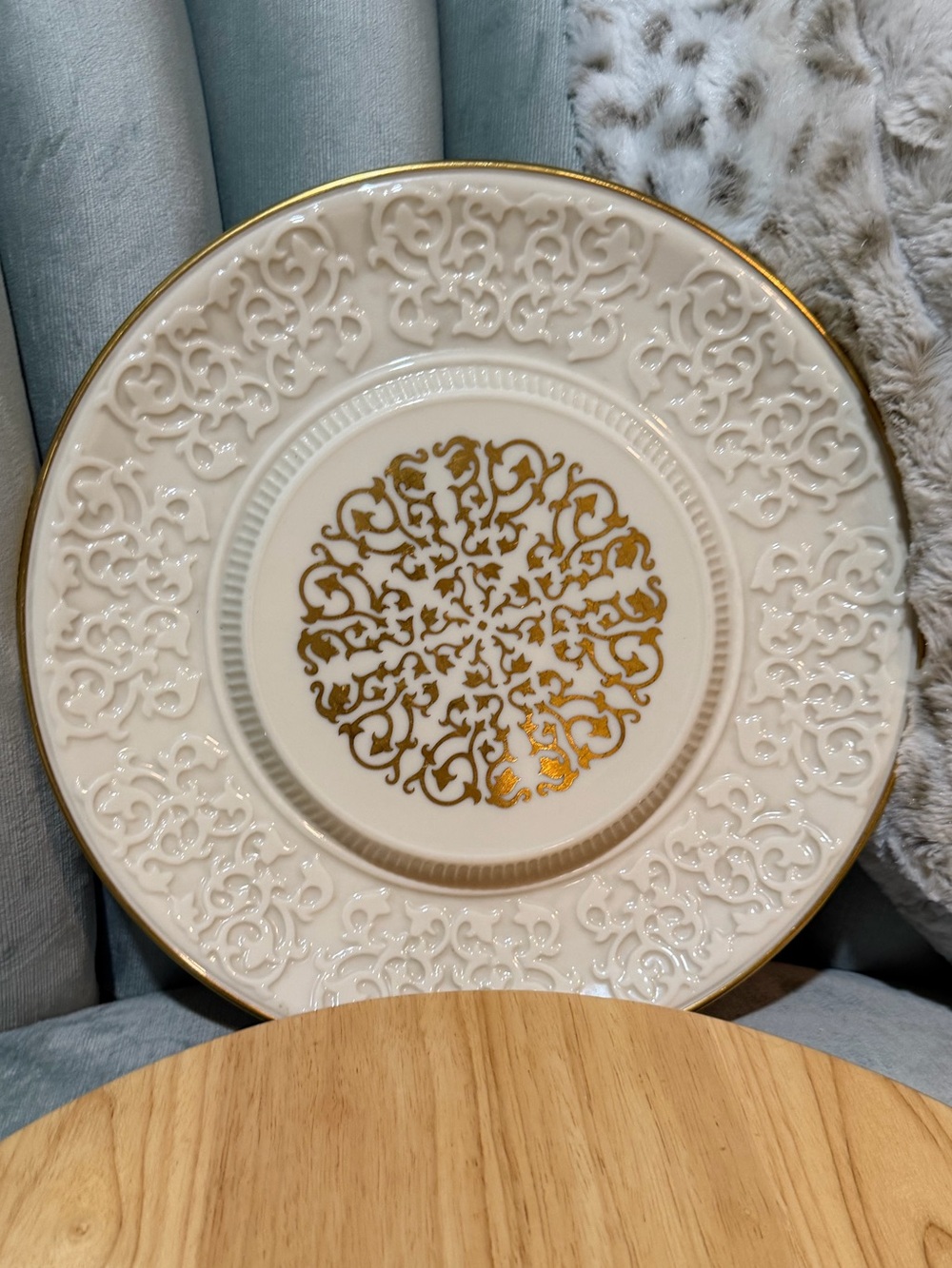 Lenox Chalet Cheese Server Plate White With 24k Handpainted Gold
Deco USA 11.5"
